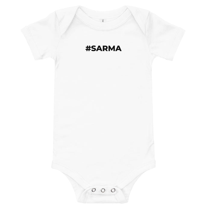 #SARMA - Kurzärmliger Baby-Einteiler - weiss