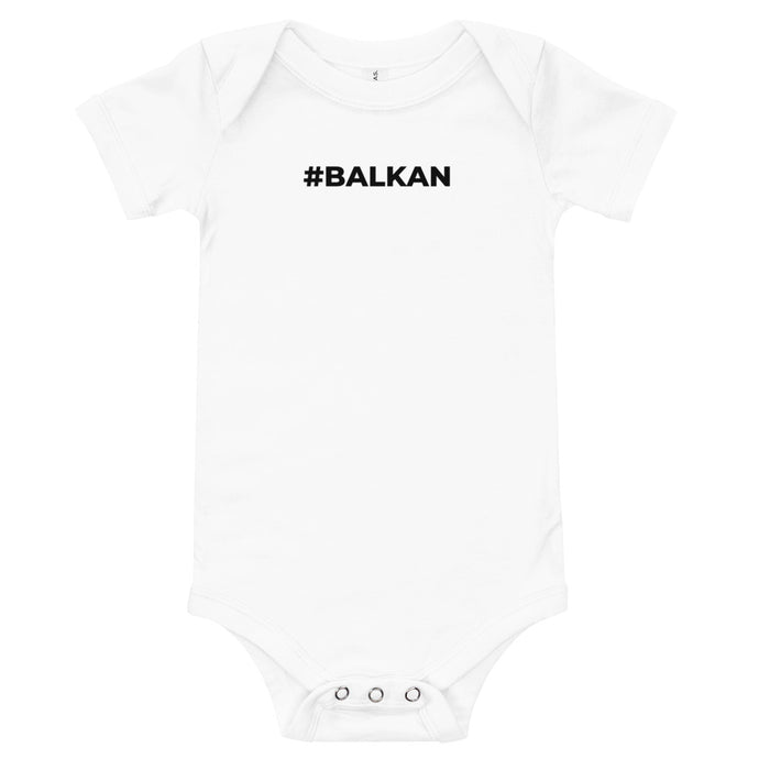 #BALKAN - Kurzärmliger Baby-Einteiler  in Weiss