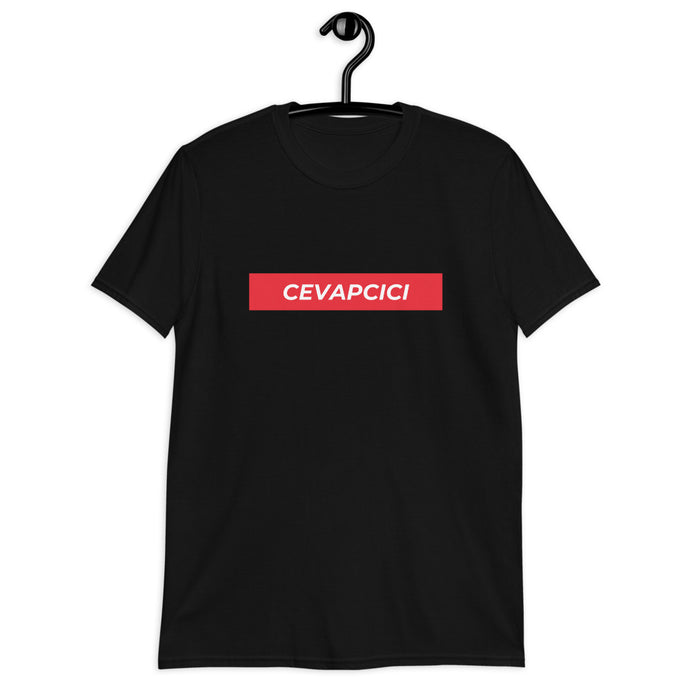 Damen T-Shirt in schwarz mit CEVAPCICI Aufdruck | Balkan-Shirt.com
